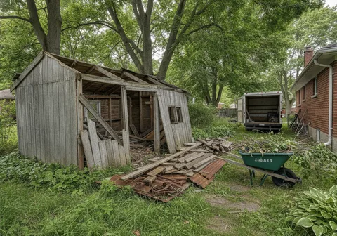 Yard Waste & Shed Teardown in Waterloo